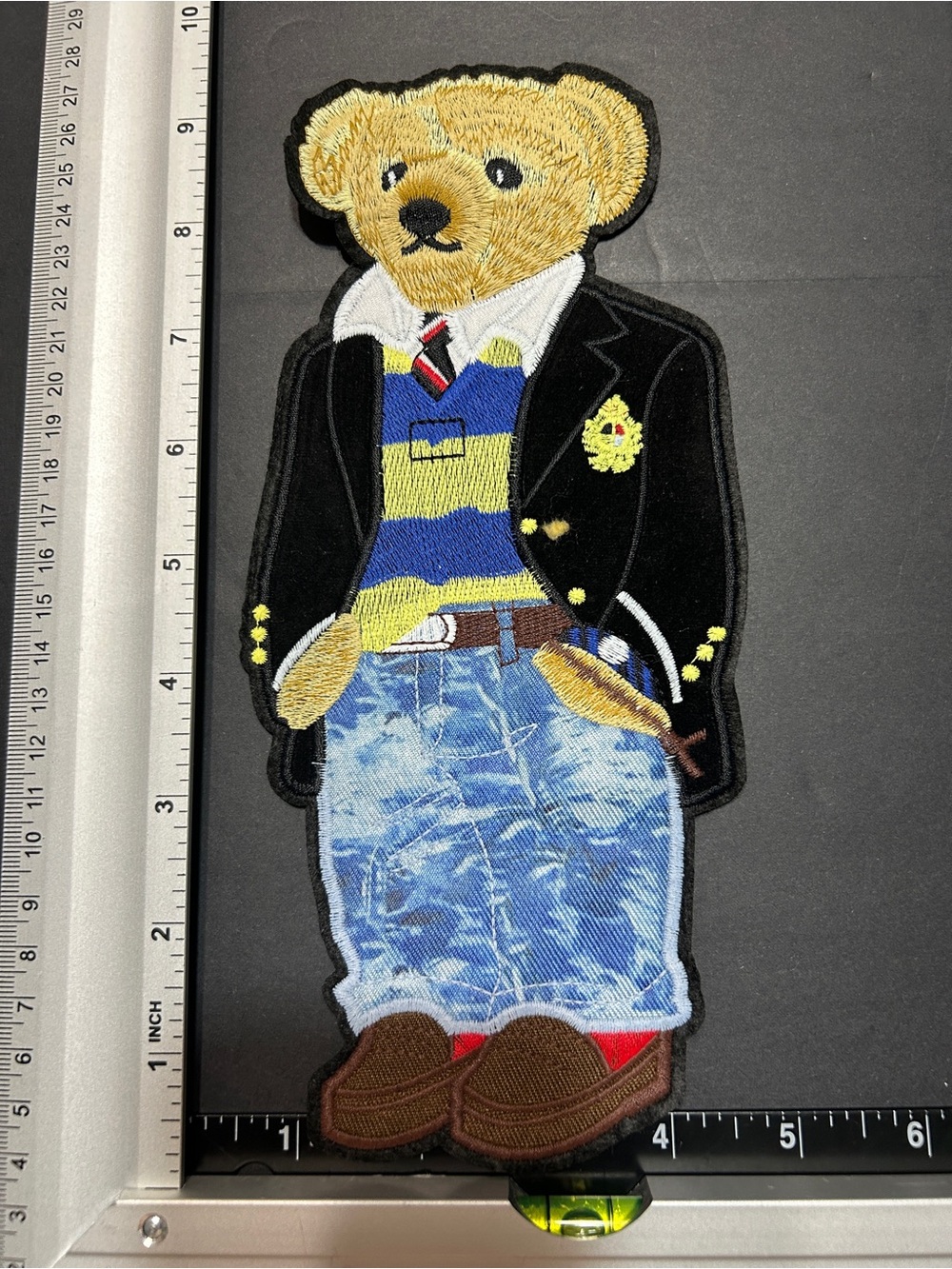 Polo by Ralph Lauren Embroidered Bear Patch in Brown, Blue, Black, Yellow sew on
